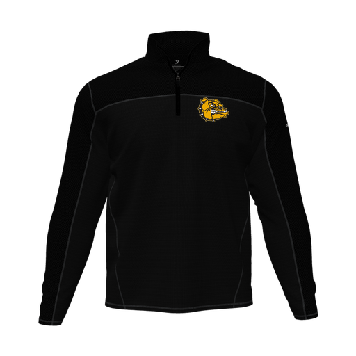 [CUS-DFW-QTRZ-PER-LSL-BLK-AS-LOGO2] Quarter Zip Pullover (Adult S, Black, Logo 2)