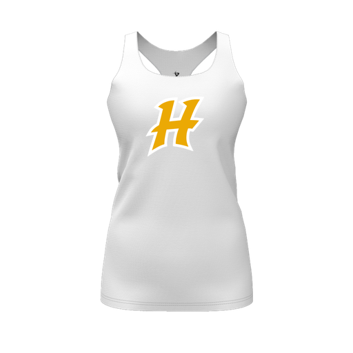 [FT0TRBWH-FYS-LOGO1] Decker Racerback Tank Top (Female Youth S, White, Logo 1)