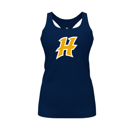 [FT0TRBNV-FYS-LOGO1] Decker Racerback Tank Top (Female Youth S, Navy, Logo 1)