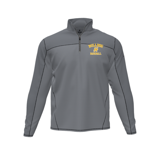[CUS-DFW-QTRZ-PER-LSL-GRY-AS-LOGO3] Quarter Zip Pullover (Adult S, Gray, Logo 3)