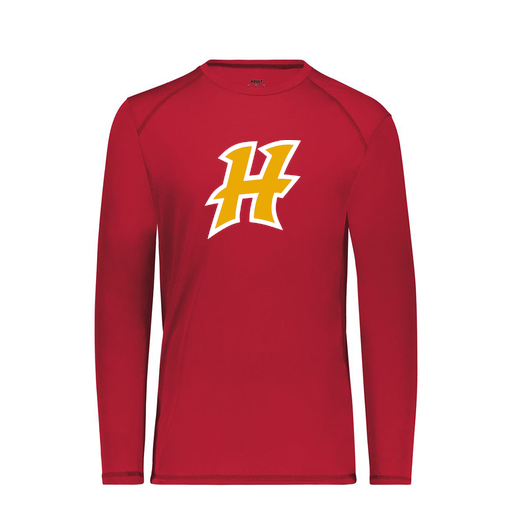[6845.083.S-LOGO1] Men's SoftTouch Long Sleeve (Adult S, Red, Logo 1)