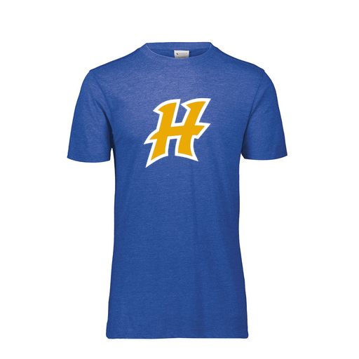 [FTSCUBRY-YS-LOGO1] Decker Youth Tri-Blend T-Shirt - Short Sleeve (Youth S, Royal, Logo 1)