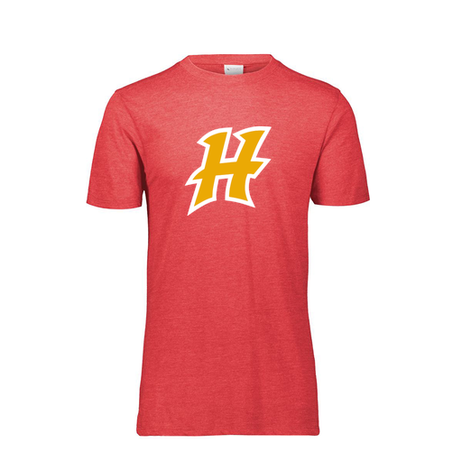 [FTSCUBRD-YS-LOGO1] Decker Youth Tri-Blend T-Shirt - Short Sleeve (Youth S, Red, Logo 1)