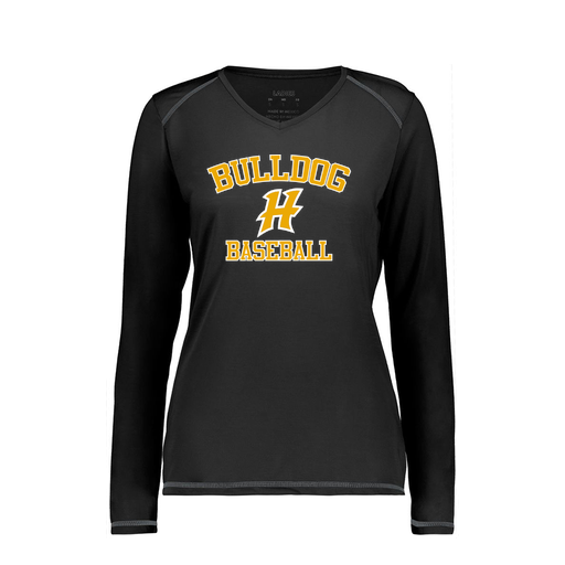 [6847.080.XS-LOGO3] Women's SoftTouch Long Sleeve (Female Adult XS, Black, Logo 3)