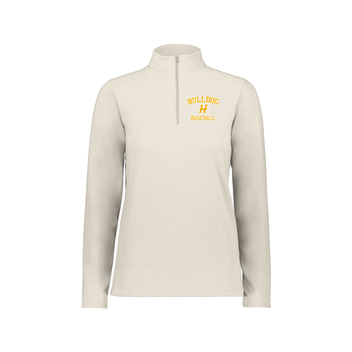 [6864.53T.XS-LOGO3] Ladies MicroFleece 1/4 Zip Pullover (Female Adult XS, White, Logo 3)