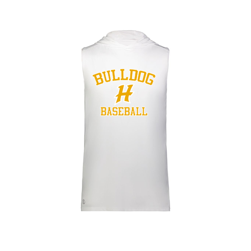 [222590.005.XS-LOGO3] Men's CoolDry Sleeveless Hoodie (Adult XS, White, Logo 3)