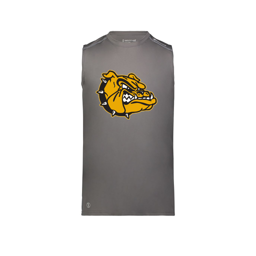 [222593.98D.S-LOGO2] Men's CoolDry TankTop (Adult S, Gray, Logo 2)