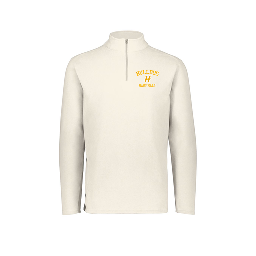 [6863.53T.XS-LOGO3] Men's MicroFleece 1/4 Zip Pullover (Adult XS, White, Logo 3)
