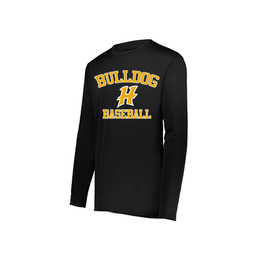 [222822.080.XS-LOGO3] Men's LS Smooth Sport Shirt (Adult XS, Black, Logo 3)