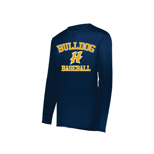 [222822.065.XS-LOGO3] Men's LS Smooth Sport Shirt (Adult XS, Navy, Logo 3)