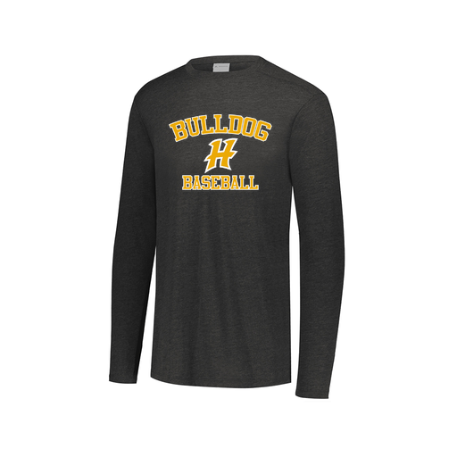 [FTLCUBBK-AXS-LOGO3] Decker Men's Tri-Blend T-Shirt - Long Sleeve (Adult XS, Black, Logo 3)