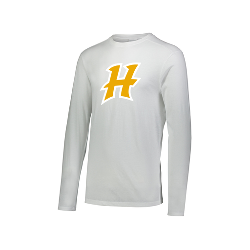 [FTLCUBWH-AXS-LOGO1] Decker Men's Tri-Blend T-Shirt - Long Sleeve (Adult XS, White, Logo 1)