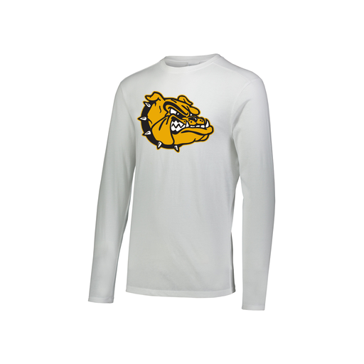 [FTLCUBWH-YS-LOGO2] Decker Youth Tri-Blend T-Shirt - Long Sleeve (Youth S, White, Logo 2)