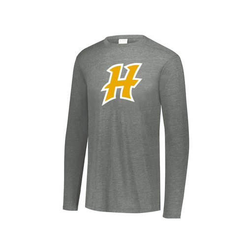 [FTLCUBGY-YS-LOGO1] Decker Youth Tri-Blend T-Shirt - Long Sleeve (Youth S, Gray, Logo 1)